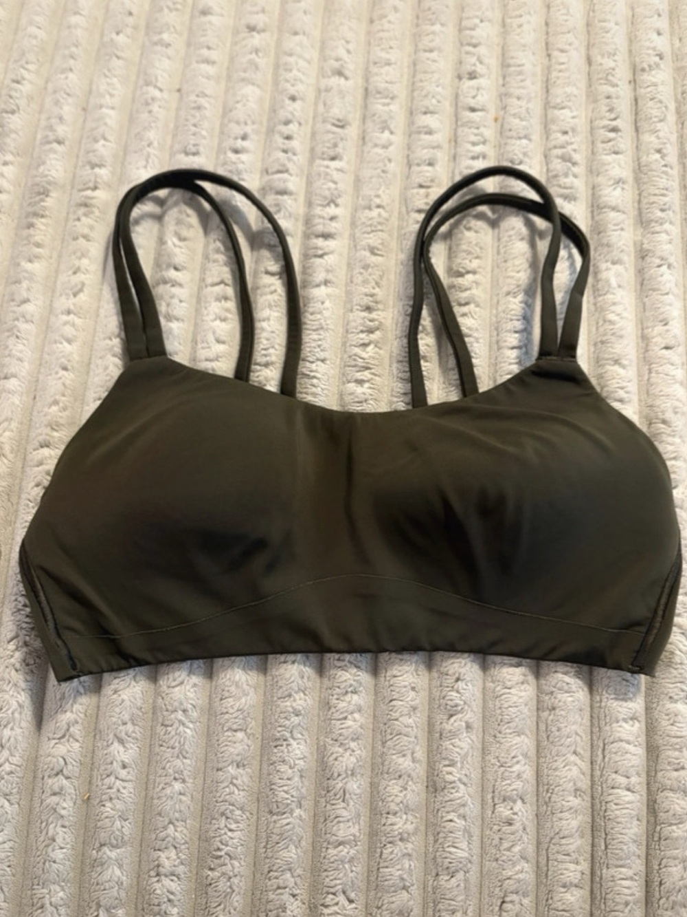 lululemon Like a Cloud Double-Strap Bra Green Sports Bra size 0